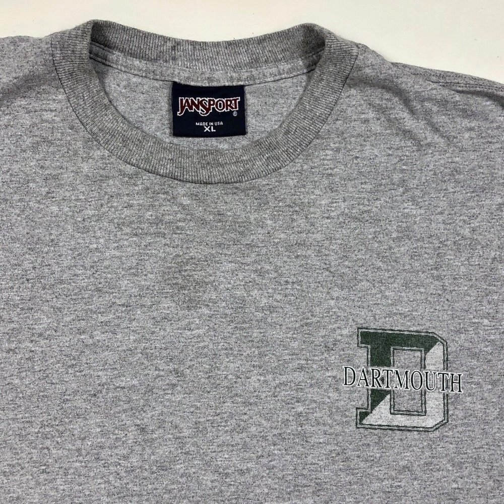 Vintage Dartmouth College Long Sleeve gray T Shirt Jansport Size Large USA  Made - Picture 4 of 10